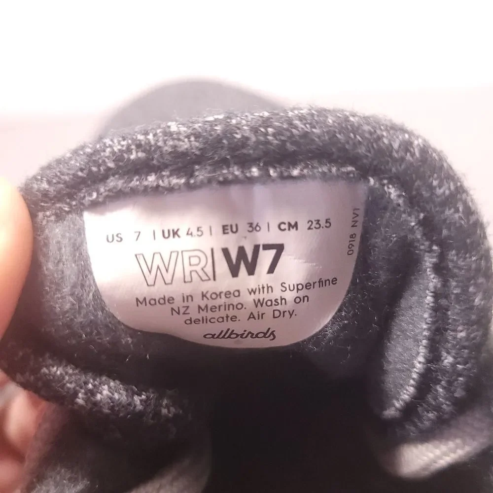 Allbirds Wool Runner Mizzle Women's Size 7 Running Shoes Gray Silver laces
